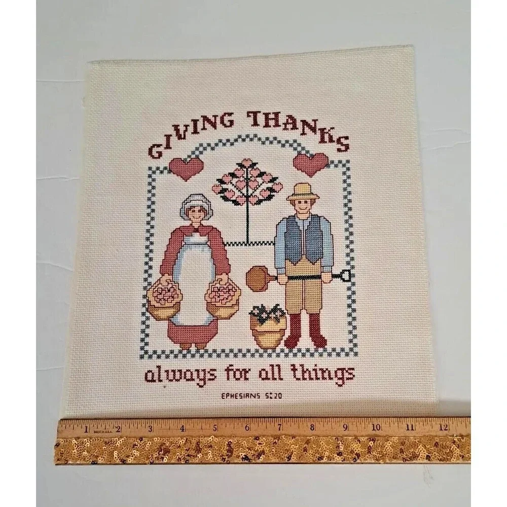 Thanksgiving Completed Cross-stitch 
